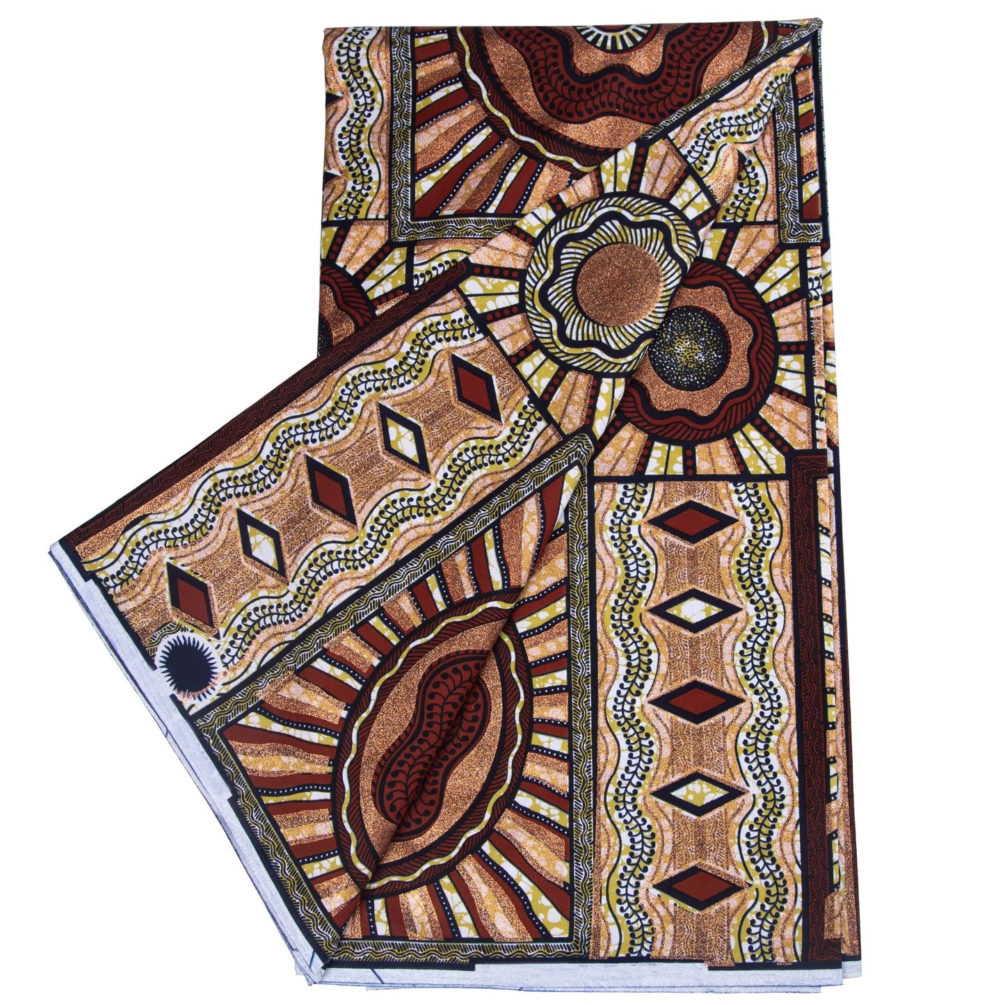 100% Cotton African Ankara Wax Fabric - 6 Yards Party Dress Sewing & Craft Print