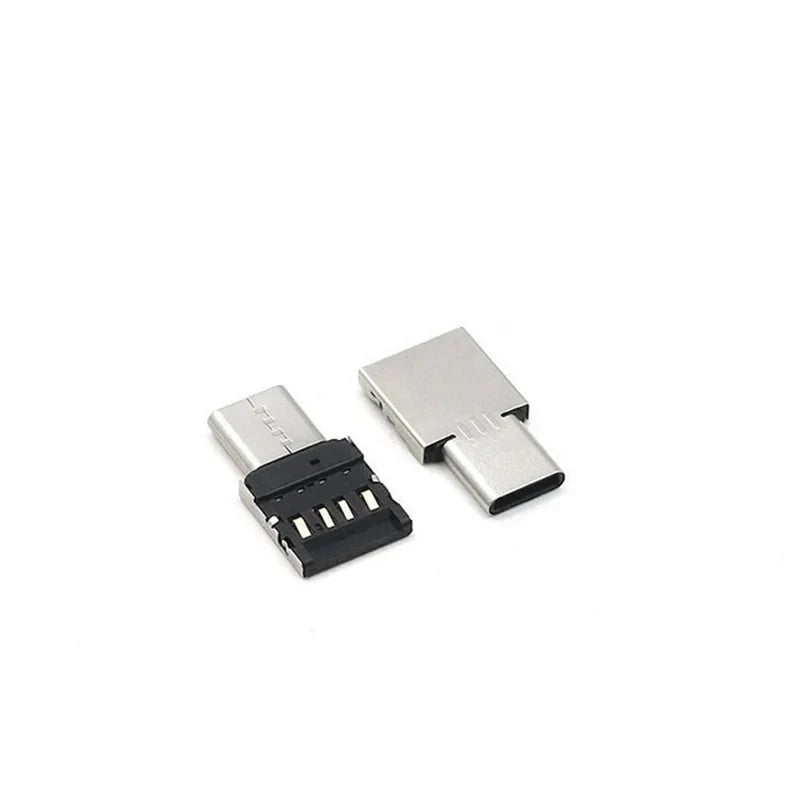 1-10PCS OTG Micro USB to Type-C Adapter – USB-C Male to USB 2.0 Female Data Connector for MacBook, Samsung, Xiaomi, Huawei, Android Phones