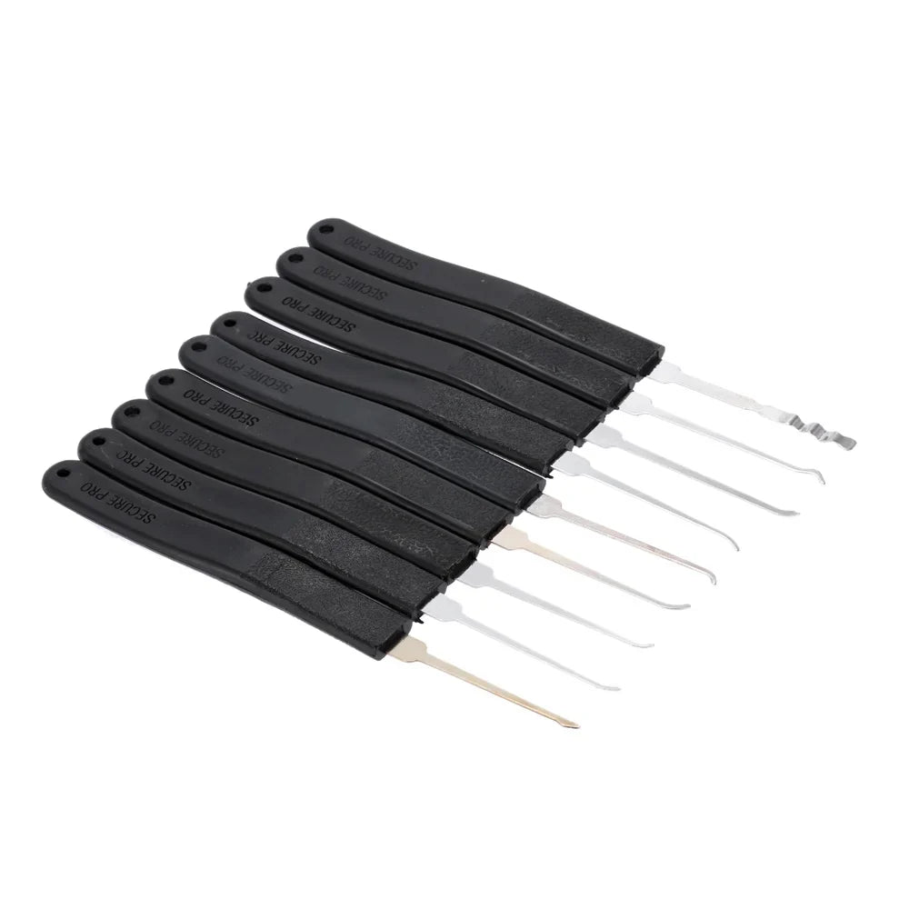 Door Lock Pick Set - Professional Locksmith Quick Opener Tools with 2 Tension Wrenches