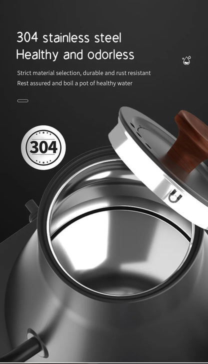 1200W Intelligent Electric Kettle - Gooseneck Hand Brewed Coffee Pot for Milk Powder & Precision Brewing