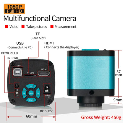 1080P 4K Digital Microscope – Full HD Industrial C-Mount Camera for PCB Welding & Mobile Phone Repair