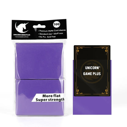 100PCS Matte Card Sleeves - 66x91mm TCG Trading Card Protectors for Pokémon, Tarot & Board Games