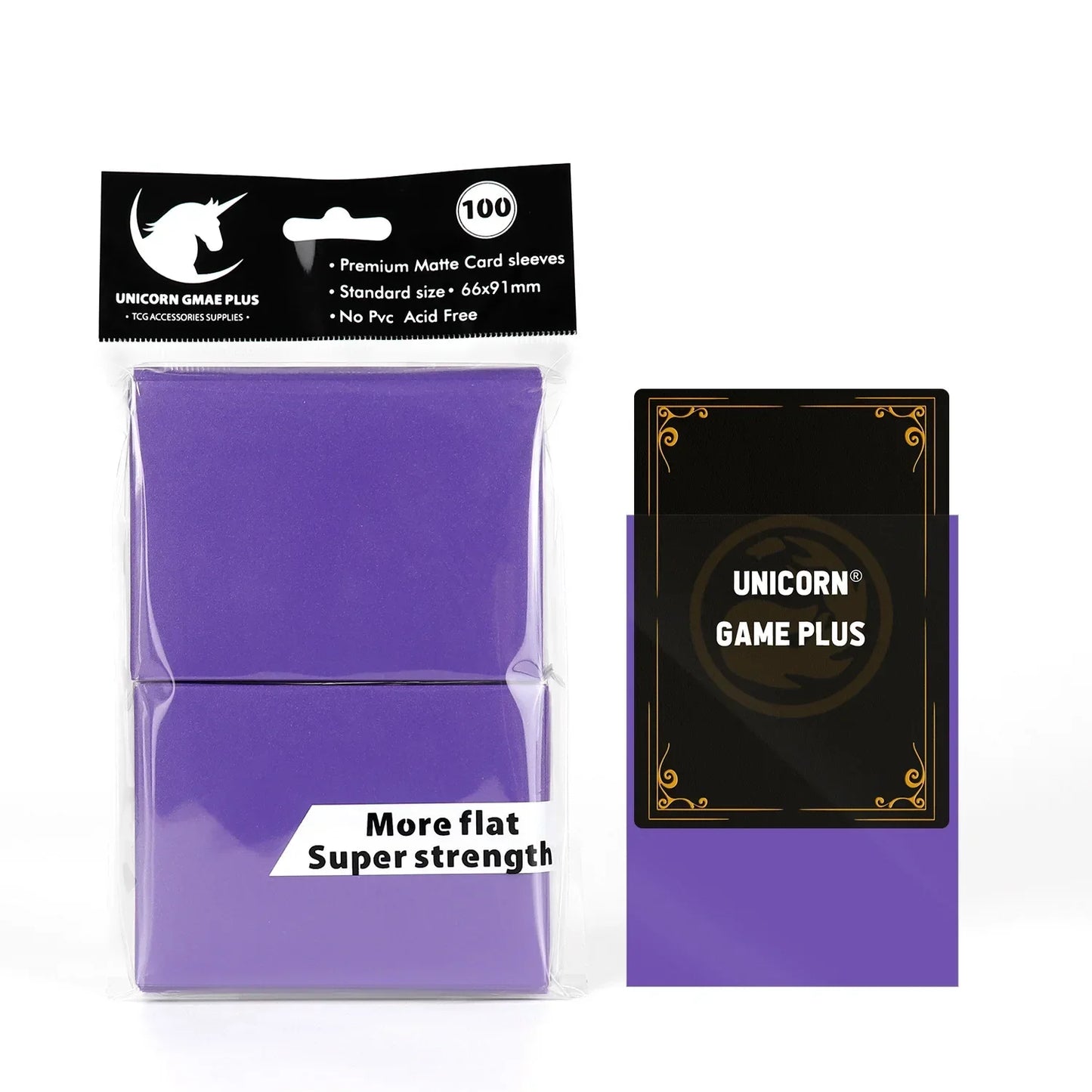 100PCS Matte Trading Card Sleeves – 66x91mm Standard Size Protectors for TCG, Tarot & Board Games, Durable Card Shield Covers