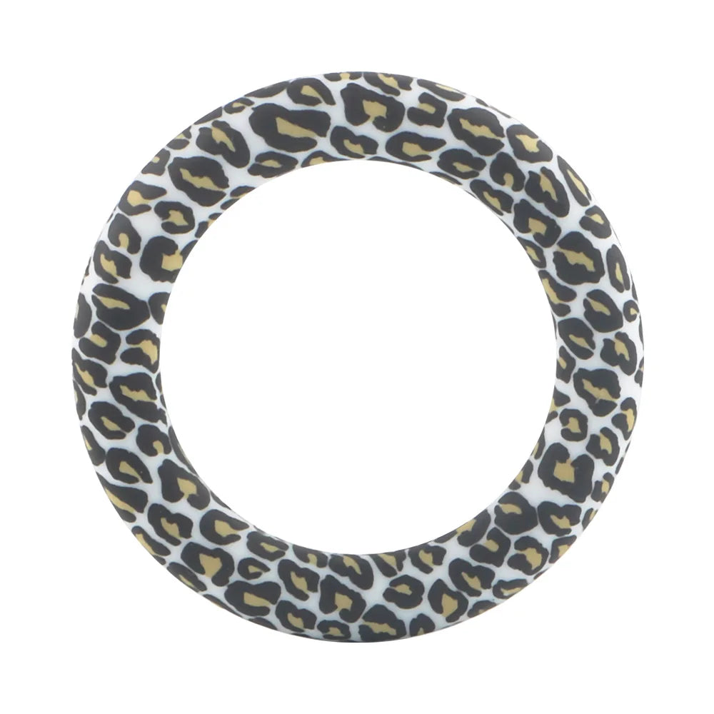 Kovict Silicone Ring Pendant Blanks - 65mm Round Printed Rings for DIY Jewelry & Craft Making