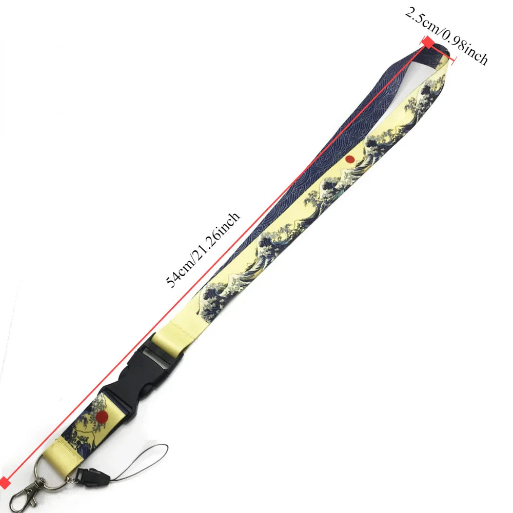 Hokkaido Waves Nylon Keychain Lanyard – JDM Style for Honda, Toyota & Auto Accessories