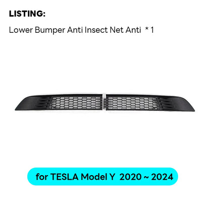 Tesla Model Y 2020-2024 Lower Bumper Anti-Insect Net – Dustproof Front Vent Grille Cover