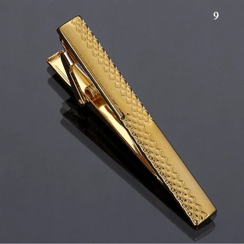 Men’s Fashion Tie Clip Pin - Metal Necktie Bar for Business, Wedding & Party Suit Accessories Gift