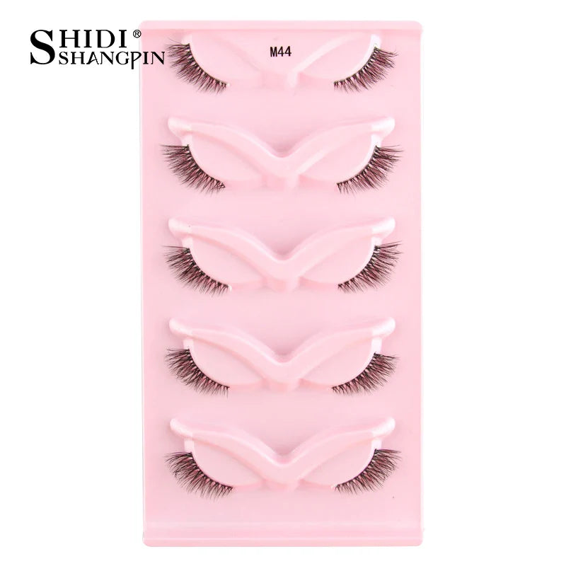 SHIDISHANGPIN 3D Half Cat Eye Lashes – Natural Winged Fox Faux Mink Eyelashes for Makeup