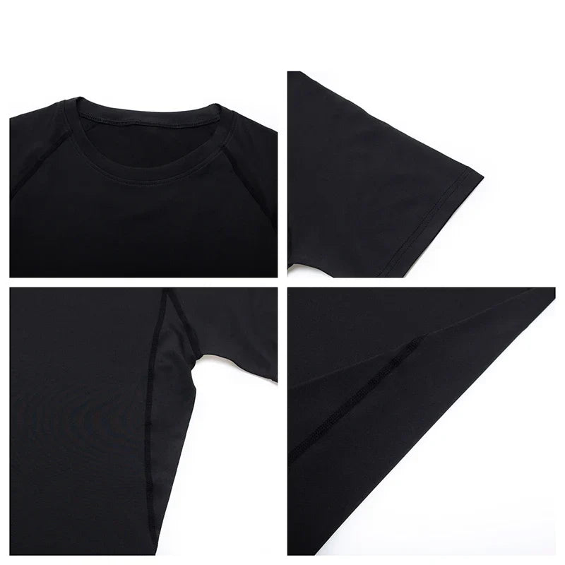 Men's Compression Running Shirt - Short Sleeve Quick Dry Fitness Training T-Shirt Gym Sportswear Top