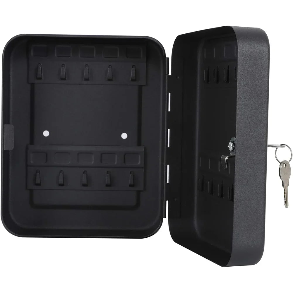 Wall-Mounted Key Cabinet with Lock & Code – 20 Key Organizer & Locking Key Holder Box
