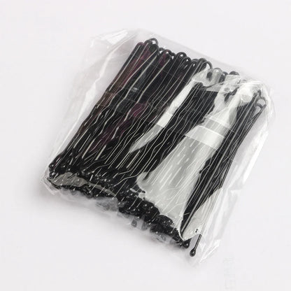 50Pcs Bobby Pin Hair Clips - Solid Grip Styling Pins for Women Girls Curly & Wavy Hairstyles
