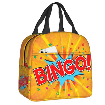 Bingo Queen Insulated Lunch Bag - Waterproof Thermal Cooler Tote for Work, Office & Picnics
