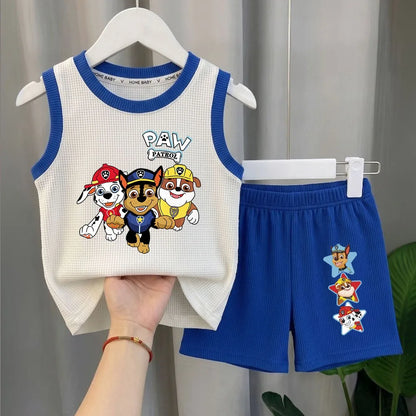 Kids Summer Vest & Shorts Outfit Set - Breathable 2-Piece Sportswear for Boys & Girls