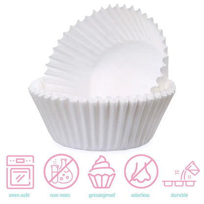 100/300PCS Paper Cupcake Liners for Muffins, Desserts, Chocolate Cups & Baking Molds
