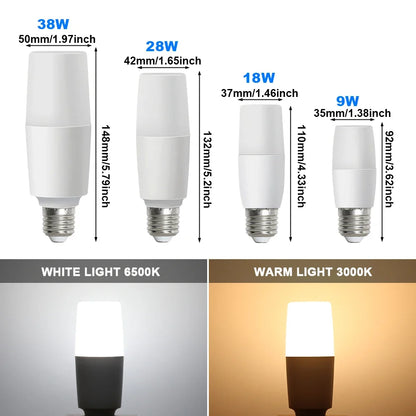 E27 LED Bulb - 9W 18W 28W 38W Energy-Saving AC 220V Home Spotlight Lamp