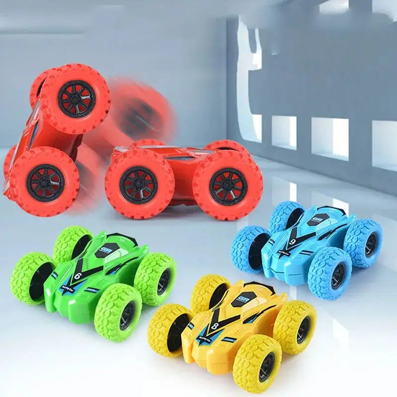 Kids Double-Sided Toy Car - Inertial Off-Road Vehicle with Anti-Collision Safety Design