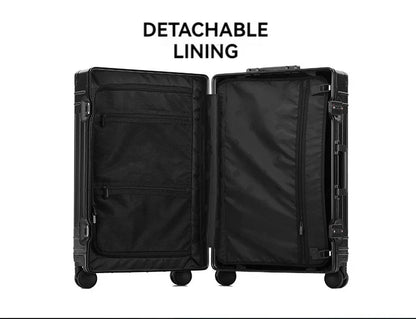 2024 Aluminum Luggage Set with Wheels – Durable Carry-On & Checked Suitcases for Men, Women, and Girls (20/24/26/28 Inch)