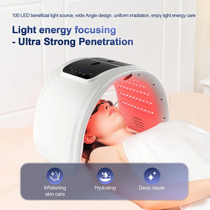 Foreverlily LED Face Mask PDT Machine – 7 Colors Light Photon Skin Rejuvenation, Facial & Body Beauty Spa with Nano Spray Mist