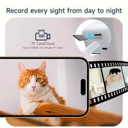 Mini Window WiFi Security Camera - 3MP Full Color Night Vision Indoor & Outdoor Monitoring Camera