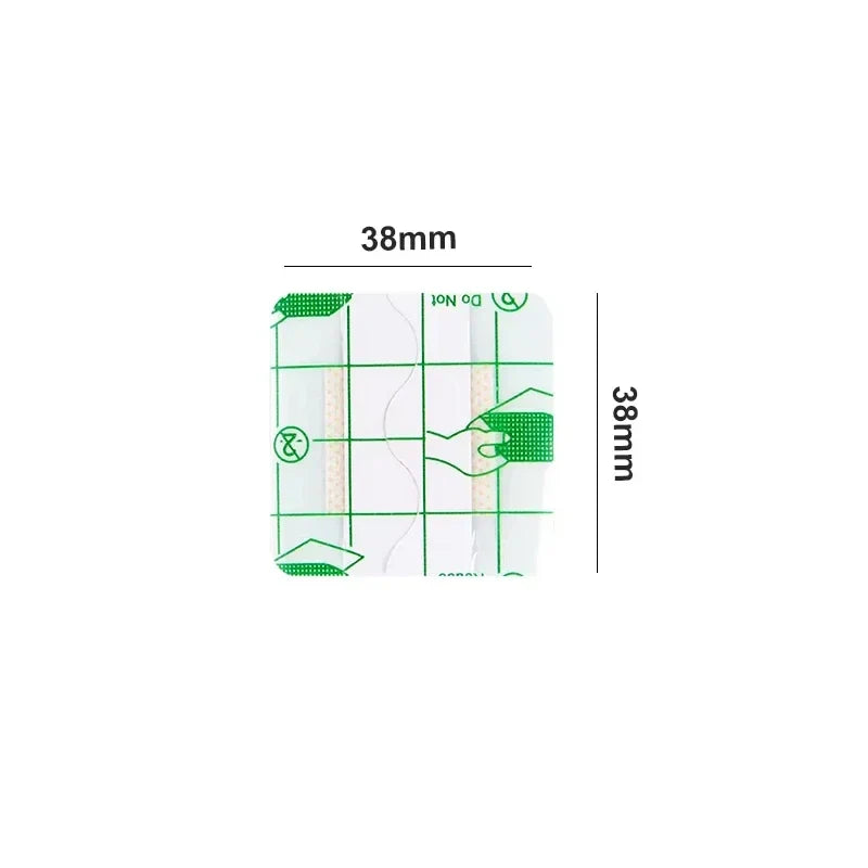 Transparent PU Square Bandages - 50PCS Waterproof Adhesive Protective Wound Stickers 38x38mm
