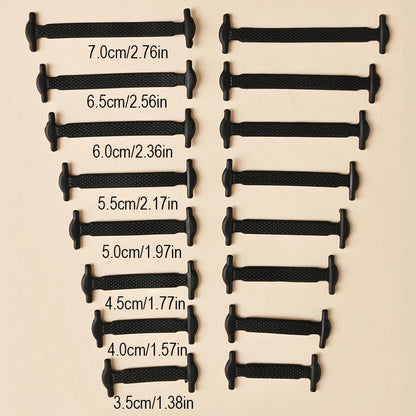 16pcs Silicone No Tie Shoelaces: Elastic Creative Lazy Laces in 12 Colors - Easy Rubber Lace Replacement