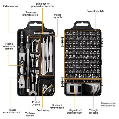 Precision Magnetic Screwdriver Set - Torx Hex Bit Kit for Mobile Phone Repair and Electronics Hand Tools