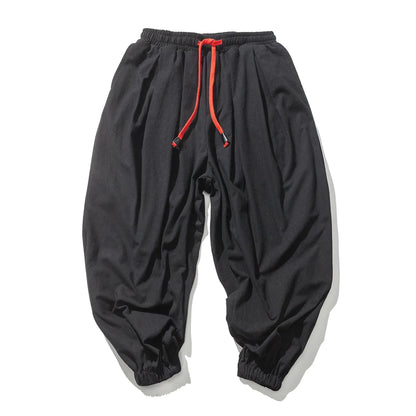 Men’s Oversized Harem Pants – Loose Chinese Style Cotton Linen Sweatpants Joggers, High-Quality Casual Trousers