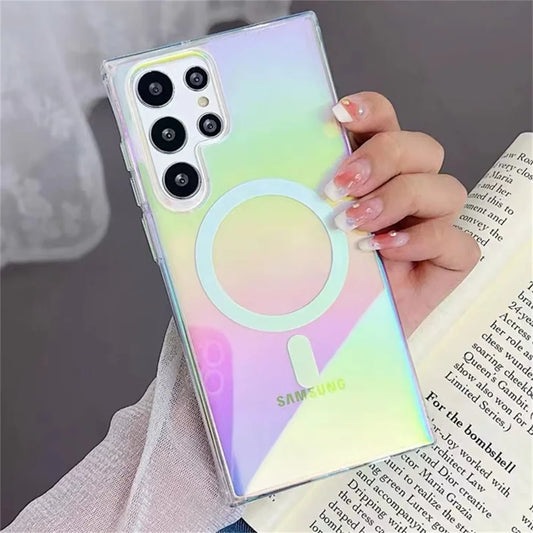 Gradient Rainbow Magnetic MagSafe Case for Samsung Galaxy S26/S25/S24/S23/S22/S21 Series & A56/A55/A54