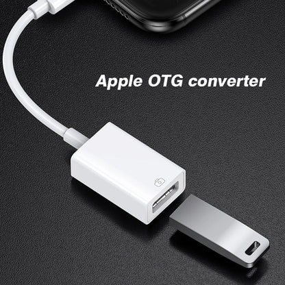 Byscoon USB 3.0 OTG Adapter Cable – Lightning to USB Camera Converter for iPhone 14/13/12/11 Pro Max, XS, XR, 7 & 8 Plus
