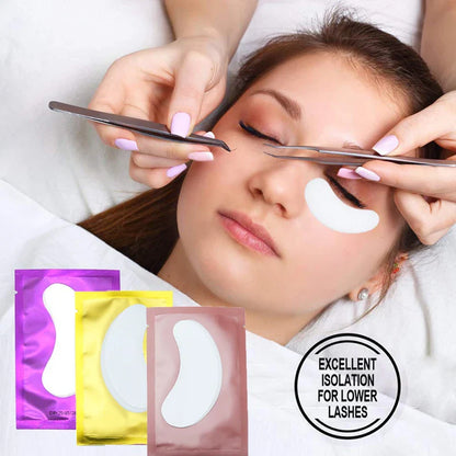 25/50/100 Pairs Hydrogel Eye Patches | Lint-Free Under Eyelash Pads for False Eyelash Application | LAUKISS Paper Stickers