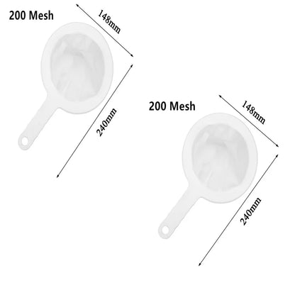 Fine Mesh Strainer Spoon – Nylon Coffee, Milk, Soy & Yogurt Filter, 100–400 Mesh Kitchen Sieve & Dining Gadget Tool