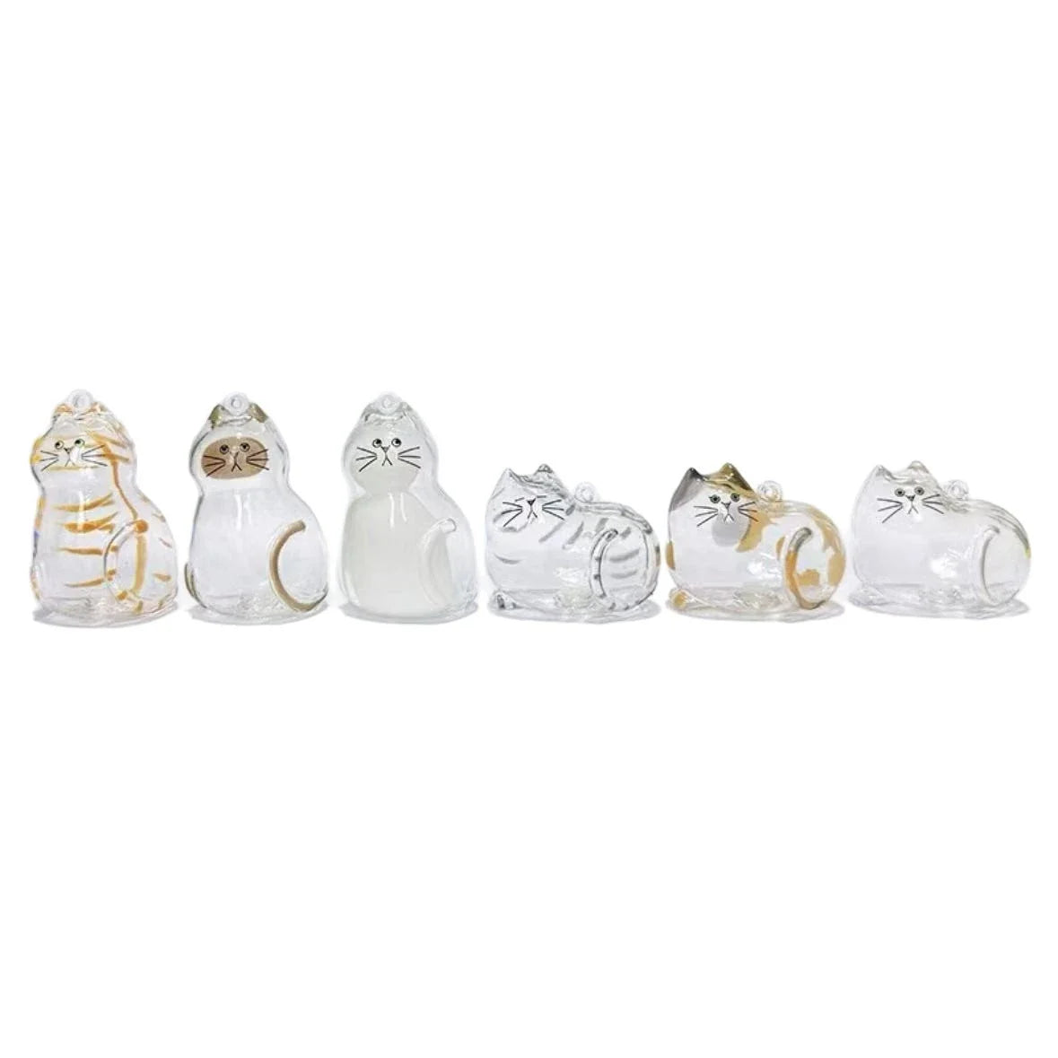 Ginger Cat Keychain Pendant – Siamese Calico Backpack Charm, Hair Storage Box Hanging Pet Grooming Travel Accessory
