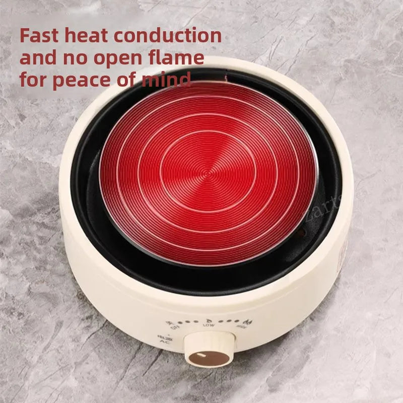 500W Electric Heating Base - Adjustable Temperature Coffee Stove & Manual Cooking Heater for Home Kitchen Use