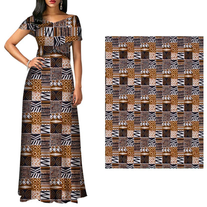 African Ankara Kente Wax Fabric - 3/6 Yard 100% Polyester Party Dress Print FP6640