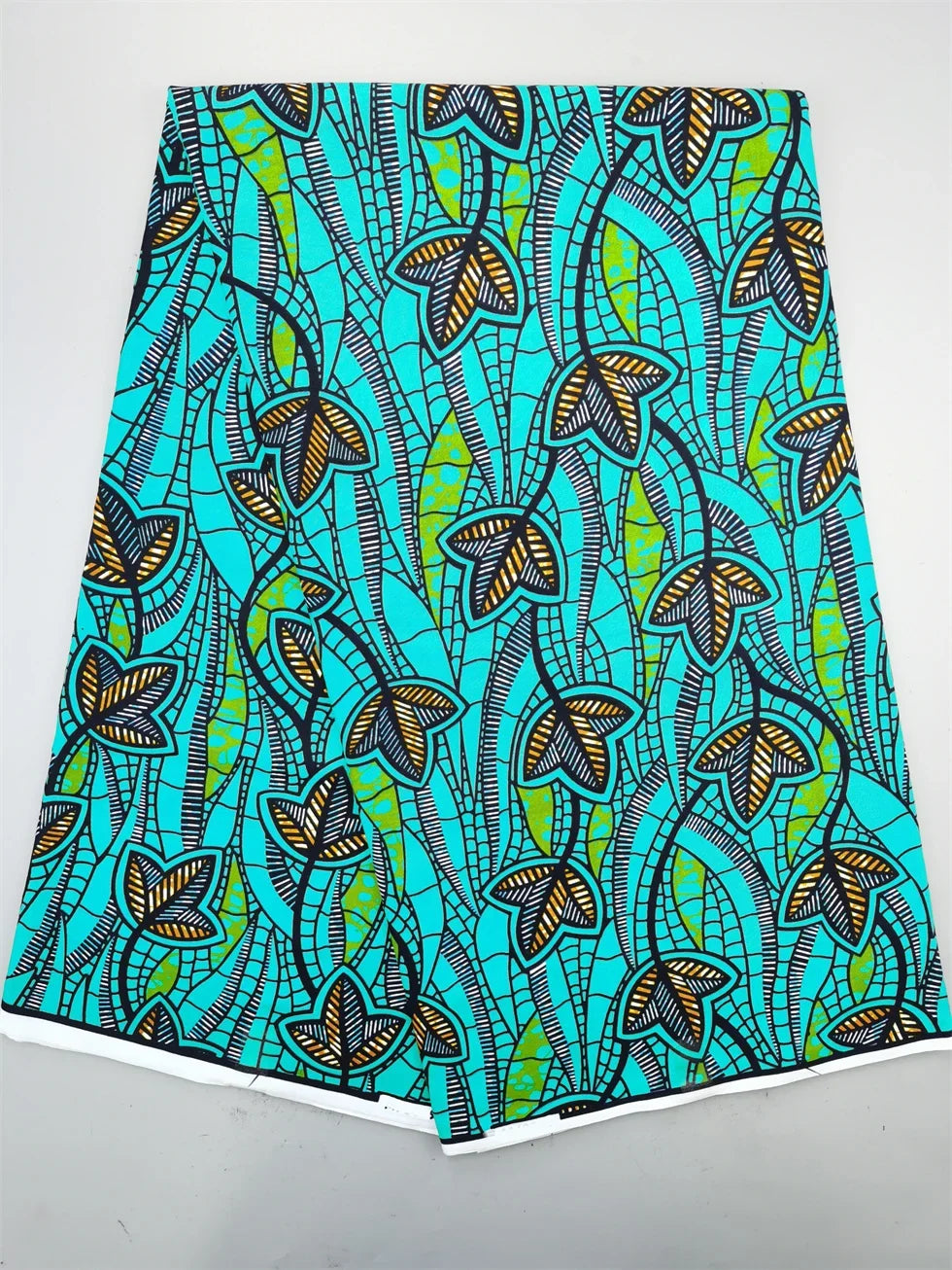 African Wax Fabric - Cotton Nigerian Ankara Batik Block Print Sewing Cloth