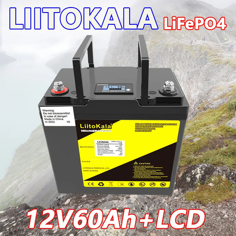 LiitoKala LiFePO4 Battery - 12V Lithium Battery 90Ah-300Ah For RV, Camper, Golf Cart, Off-Road & Off-Grid Power