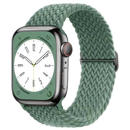 Braided Solo Loop Apple Watch Ultra Band – Elastic Nylon Adjustable Strap for iWatch SE, Series 3–9 (38mm–49mm) Bracelet Band