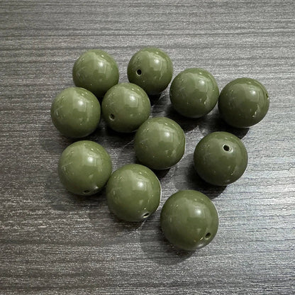 Acrylic Chunky Round Beads - 6mm to 20mm Solid Bubblegum Beads for DIY Handmade Jewelry & Craft Making
