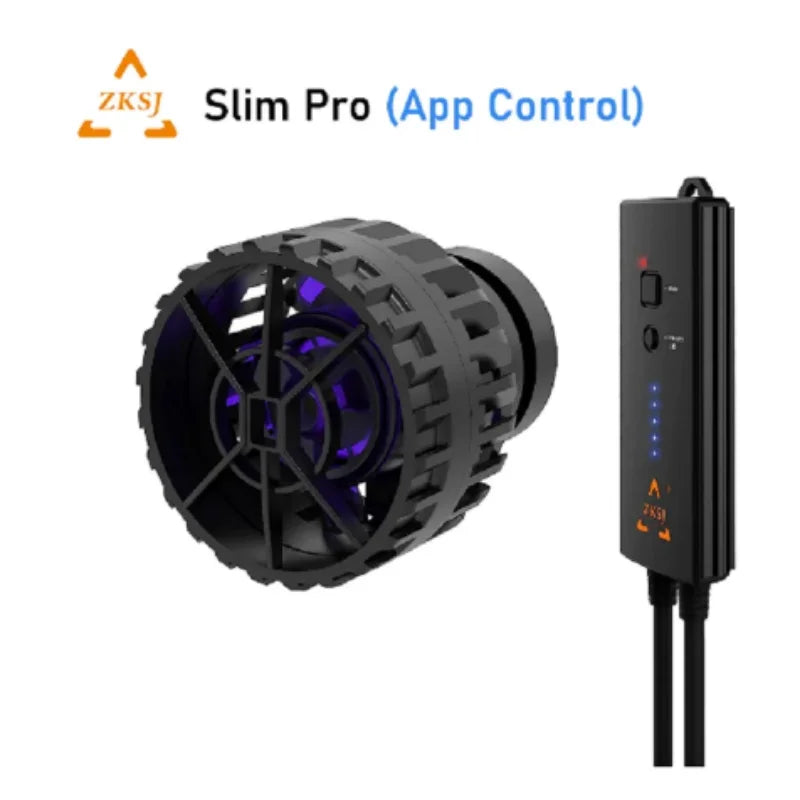 ZKSJ Mini Slim 2000/3000 Aquarium Wave Maker – 3rd Gen Circulation Pump with 3 Wave Patterns, No Controller