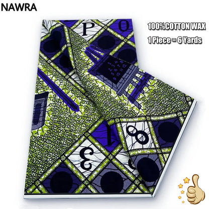 100% Cotton African Wax Print Fabric - High Quality Original Real Wax Ankara Batik Pagne Nigeria Style Sewing Fabric