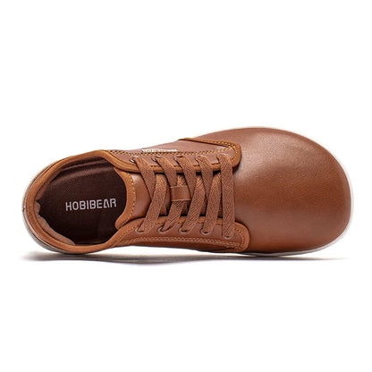 HOBIBEAR Unisex Wide Barefoot Shoes – Zero Drop Minimalist Sneakers for Men & Women, Artificial Leather Trail Walking Shoes