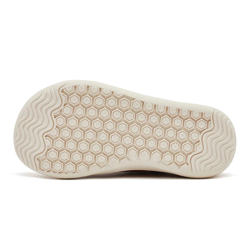 HOBIBEAR Kids Barefoot Shoes – Wide Toe Minimalist Sneakers for Boys & Girls, Lightweight, Hook Loop, Artificial Leather