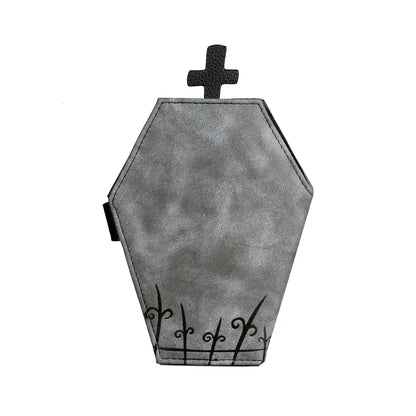 Niche Coffin-Shaped Clutch Wallet – Women's Bifold Coin Purse, Halloween Gift Idea