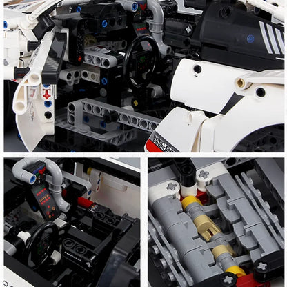 1580PCS RC Car Building Set – 1:10 Technical Racing Car with Motor & LED Lights, Adult Toy Gift