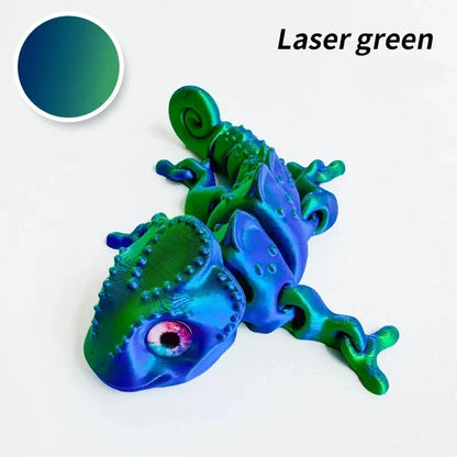 3D Printed Chameleon Figure - Movable Multi-Joint Reptile Toy for Kids & Room Decor