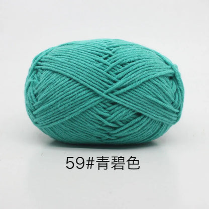 40-50g/Set 4ply Milk Cotton Knitting Yarn – Dyed Lanas for Crochet, Sweaters, Hats & Dolls, Affordable Craft Supplies