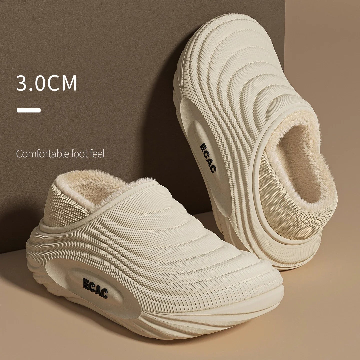 Waterproof Cotton Slippers for Men & Women – Warm Winter Home Shoes, Non-Slip Cozy Couple Cotton Slippers Indoor Comfort Footwear