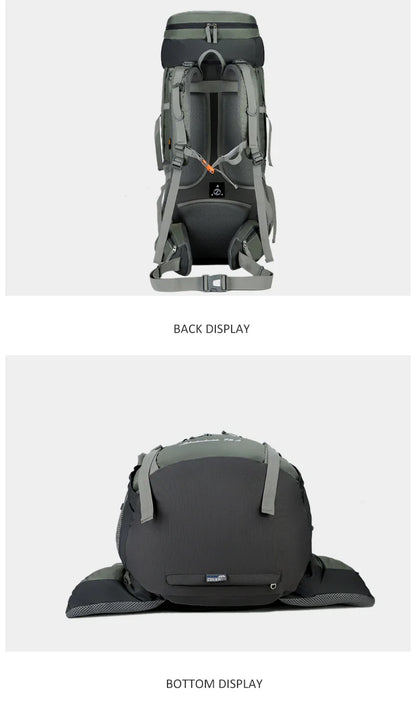 75L Camping & Hiking Backpack with Rain Cover - Outdoor Travel, Trekking & Climbing Rucksack for Men