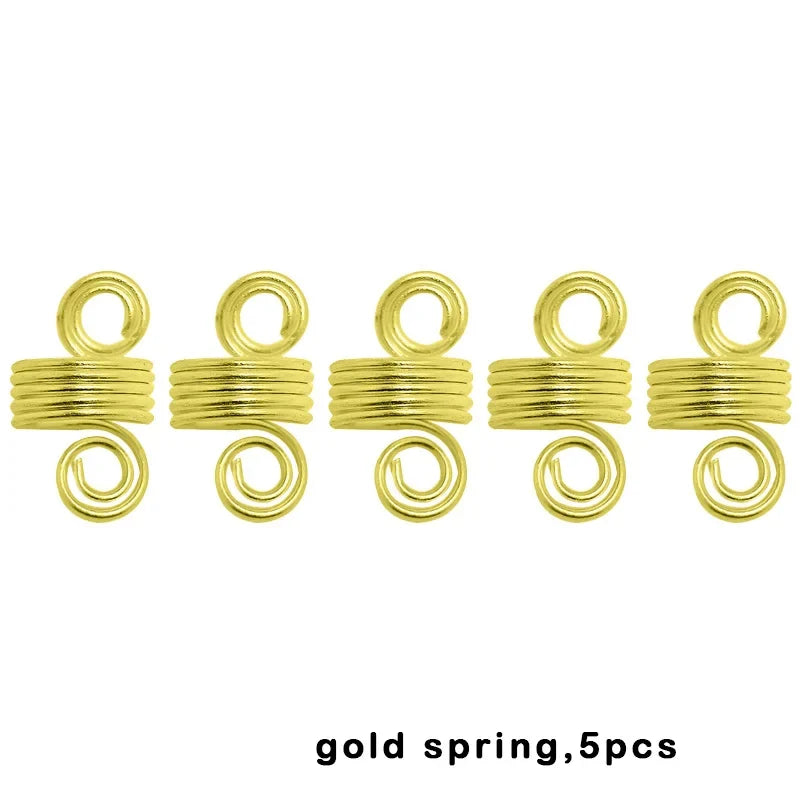 Mixed Color Hair Braid & Dreadlock Charms - Beads, Cuffs, Rings & Clips Set (5–50 Pieces)