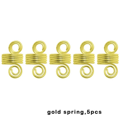 Mixed Color Hair Braid & Dreadlock Charms - Beads, Cuffs, Rings & Clips Set (5–50 Pieces)